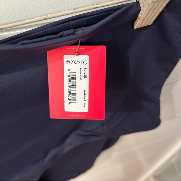 Spanx Navy Swim Brief Bikini Bottoms size 2X NWT - Picture 2 of 6